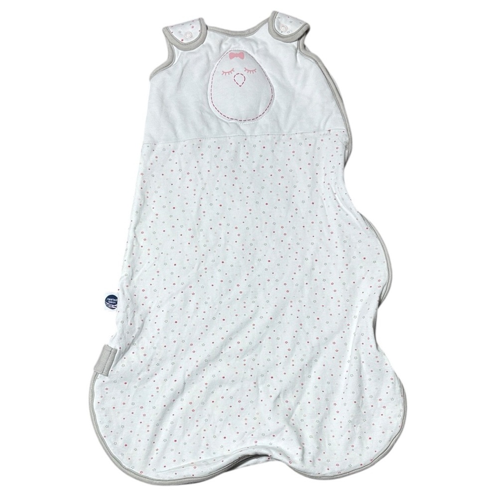 Nested bean zen sack classic 0-6 mo 7/18lb 100% cotton pink grey stars